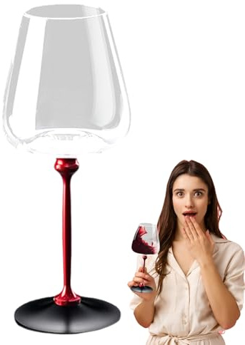 Teksome Coupe à Vin | Grands Verres À Vin - Support Tournant Ergonomique En Pour Cocktail Fête Voyage Mariage Extérieur