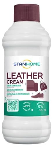 STANHOME - Leather Cream Crema Mantenimento Pelle, 247 ml | Nutre, pulisce e protegge il colore, non unge