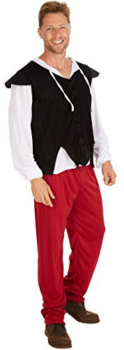 dressforfun tectake Herrenkostüm Tavernen Wirt | Bequemes Langarmshirt und Hose, inkl. Weste | farblich perfekt aufeinander abgestimmt | Ideal für Mottopartys oder Mittelalterfeste (M)