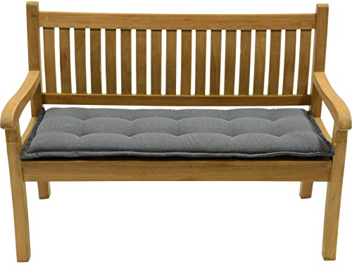 habeig Bankauflage Bankkissen Gartenbank Sitzkissen Kissen Auflage Palettenkissen 150x6 (120 x 50 cm, Anthrazit)