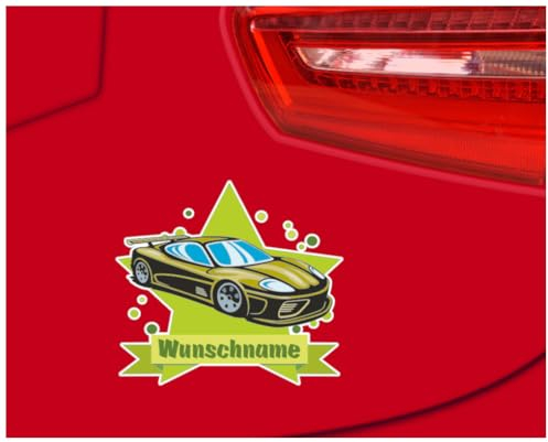 Samunshi® Cooles Auto Aufkleber mit Namen Autoaufkleber Namensaufkleber Kinder - 10x8,8cm mehrfarbig