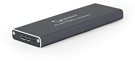 Gembird EE2280-U3C-01 External Hard Drive Case M.2 SSD Enclosure Black - Network Hard Drive (M.2, USB 3.0, 42.60,80mm, 3.0 (3.1 Gen 1), Micro-USB B, SSD Enclosure)
