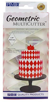 PME GMC162 Geometric Multicutter for Cake Design-Diamond XL, Medium Size, Weiß