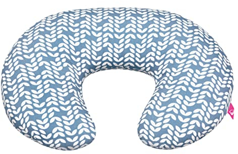 Mother hood Stillkissen ergonomisch, Öko-Tex Standard 100, Blätter blau