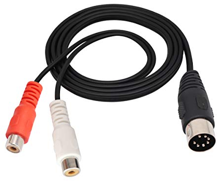 zdyCGTime RCA zu 7 Pin Din Verlängerungskabel,DIN 7 polig Männlich zum RCA Weiblich Audio-Adapter Kabel,Kompatibel mit Bang & Olufsen B & O, Naim, vierkanalige Stereoanlage.(1 M / 3 Fuß)
