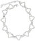 JinYu Herz Choker Kette Silber Choker Halskette für Frauen und Mädchen Aushöhlen