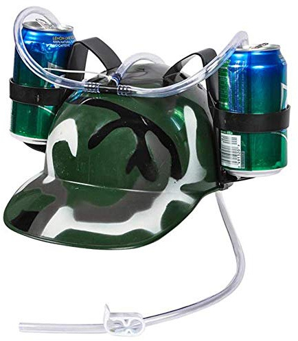 ArtCreativity Camouflage Drinking Helmet for Kids, Soda and Beer Can Hat Drinking Holder with a Military Look, Fun Novelty Gift, Great Gift for Boys and Girls