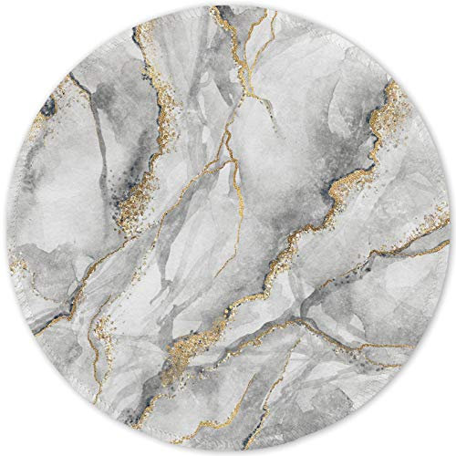 ITNRSIIET Tappetino per Mouse con Base in Gomma Antiscivolo, Bordi cuciti resistenti, Scorrimento Facile, Resistente agli Schizzi, Pratica e Facile da Pulire, Marmorizzazione grigia