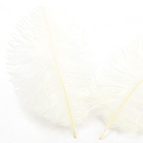 30 Stück 20-25cm Natürliche Straußenfedern,Strauß Feder zum Basteln,Bastel Federn für DIY Traumfänger Zubehör,Heimdekoration,KostüMe,Tischdeko Hochzeit Party Fest Hüte Kleidung Dekoration,Weiß