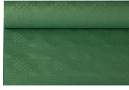 Nappe en Papier, Nappe Vert foncé 1,2m x 8m, Nappe jetable, Nappe de Table, 3 Rouleaux