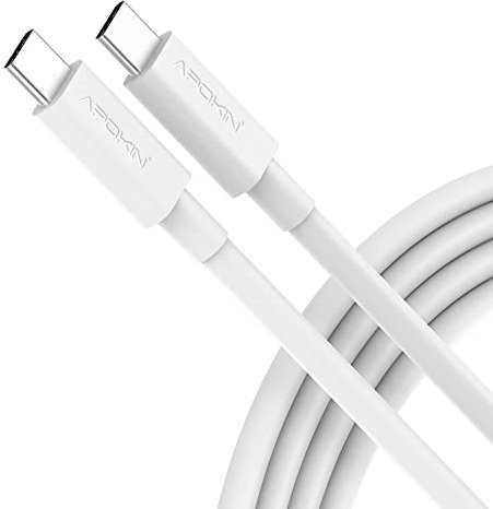 APOKIN® Cable Doble Tipo C USB-C a USB-C Cable Largo 3M, Cable Cargador Tipo C de Carga Rápida 100W/5A PD con E-Mark Chip y Cable de Datos para,Samsung, Huawei, Oppo, Realme, Xiaomi, VIVO