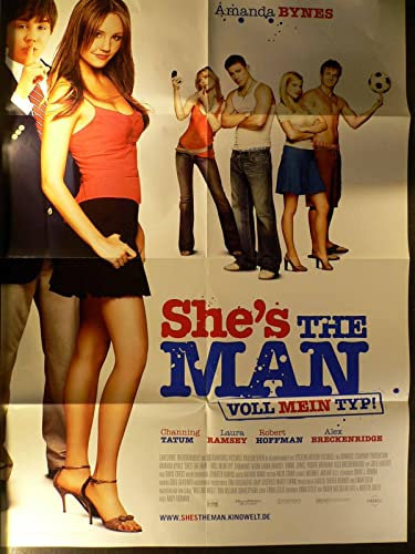 She's The Man - Voll mein Typ! - Amanda Bynes - Videoposter A1 84x60cm gefaltet