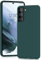 YATWIN Silicone Case for Samsung Galaxy S21, Soft-Touch, Shockproof, DustProof, Antiskid Full Body Armour Phone Cover for Samsung Galaxy S21 - Dark Green
