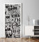 MyMaxxi - Tür bekleben mit Türtapete Türposter Türfolie Selbstklebend 90x200 Typographie - Tür verschönern Türaufkleber Türklebefolie Sprüche Cool schwarz Weiss