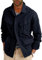 Runcati Leichte Safari-Jacke für Herren, Baumwolle, mit Knopfleiste, Outdoor, Militär, Cargo-Oberbekleidung, Marineblau, XXL