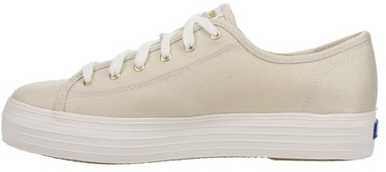 Keds Damen Triple Kick Canvas Sneaker, Gold Metallic Textile, 37.5 EU