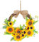 Summer Door Wreath, Honey Bee Decor Sunflower Front Door Wreath Artificial Summer Wreath Decorations for Window Home Gift Hanging Ornaments