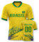Yolovi Brasilien Personalisiertes Fussball Trikot 3D Druck Football Shirt mit Ihrem Namen und Nummer Hip Hop Football Jersey für Herren Damen Kinder, Small-6X-Large
