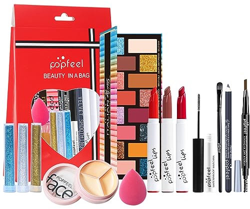 Coffret Maquillage Femme, Malette Maquillage, Kit de Maquillage Tout-en-un, Mallettes et Coffrets de Maquillage Trousse de Complète Cosmétique pour Les Femmes Filles Idée Cadeau de Noël