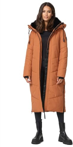 MARIKOO Damen Winterjacke Wintermantel Parka lange Winter Stepp Jacke B979
