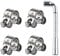 LEONTOOL 17-19mm 304 Stainless Steel T-Bolt Hose Clamps, Heavy Duty Adjustable Pipe Clamps with Wrench, Turbo Pipe Clamps High Pressure Hose Clamps for Automotive Intercooler Radiator Heater, 4 Pack