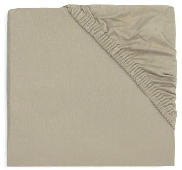 Jollein 511-507-67058 Spannlaken für Babybett - Jersey Olive (60x120 cm)