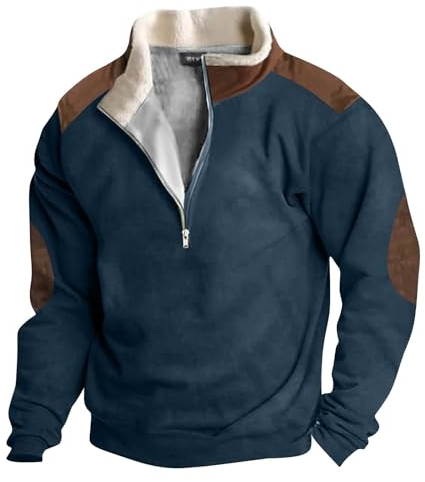 KONG JIMFAN Hoodie Decke Herren Tshirt Weiß Hoodie Trainingsanzug Herren Uhr Herren Kapuzenpullover Regenkleidung Motorrad Jacke Herren Party Tshirt Schwarzer Zip Hoodie(Navy,3XL)