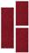 Carpetsale24 Bettumrandung Schlafzimmer 3 teilig Shaggy Hochflor Teppich Rot Bettvorleger Schlafzimmer Bettset: 2 St. 80x150 cm | 1 St. 100x200 cm - Teppich Läufer Set Einfarbig Design