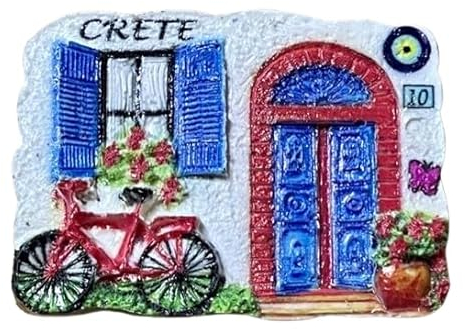Generisch Greek Island Fridge Magnet Souvenir - 3D Poly Magnet, 7 x 5.2 cm, 1 Piece