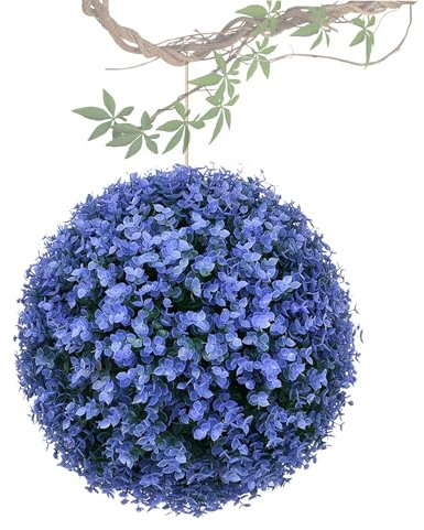 ATYUJKB Artificial Plant Topiary Ball 35cm, Faux Boxwood Decorative Balls, Decorative Faux Greenery Fake Plants, Garden Spheres Large Outdoor, Artificial Topiary Plant Grass Ball