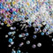 FSSTUD 100 Grams Small Glass Bubble Beads Tiny Nail Art Beads No Hole Seed Beads Mini Glitter Beads Epoxy Resin Bubble Beads AB Miniature Beads for Crafting Nail Arts