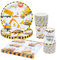 Cisolen 60 Pieces Digger Birthday Party Tableware Construction Excavator Parties Supplies Parties Plates Cups and Napkins Disposable for Children's Theme Birthday Party Shower Decoration