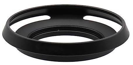 Toileum 39 mm hohle Gegenlichtblende, 39 mm zum Einschrauben, gebogene belüftete Gegenlichtblende, 39 mm Metall-Gegenlichtblende für 39 mm Gegenlichtblende (schwarz)