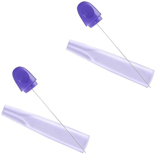 JYTDBCS 2Pcs Stainless Steel Cake Testers, Reusable Baking Probe Pins with Plastic Covers, 12cm Cake Testing Skewers for Bread Muffins, Essential Kitchen Baking Tool
