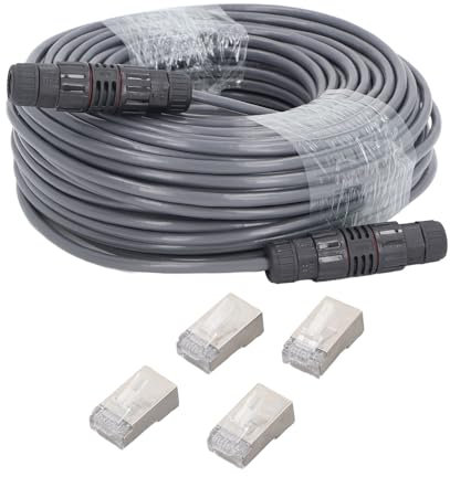 Verlängerungskabel 150ft Kabelverlängerung IP68 Wasserdicht Ersatzkabel Unterstützung 1000M Protokoll Verlängerung Cable Reparaturset