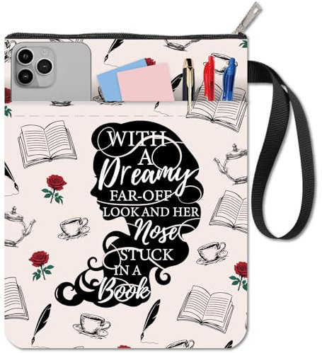 CRASPIRE Custodia per Libri con Cerniera Impermeabile Rose Copertine per Libri Maniche per Libri in Brossura Tessuto Panno Custodia Protettiva Libri Amanti Amici Libresco Regali