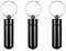 QOCUILC 3 Stück Pille Schlüsselanhänger, Mini Aluminium Kapsel Pille Tragebox, Schlüsselanhänger Pillenbox Wasserdicht, Klein Pillenkasten Reise, Pillendose für Unterwegs.