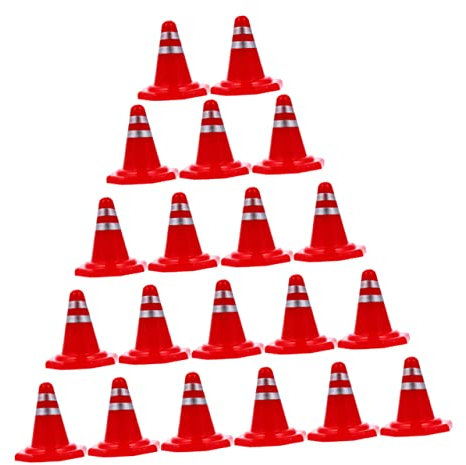 VICASKY 50stücke Straßenkegel Aus Kunststoff Für Sandtisch-straßensperren DIY-verkehrsmodelle Simulationsszenen Für Kleinkinder Leuchtende Farben Und Kompakte