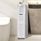 YUET Floor Cabinet, FreeStanding White PVC Toilet Paper Holder with Shelf, Bathroom Storage Tissue Organizer, Column with Toilet Roll Holder Dispensers Cupboard Free Standing (TSC06)