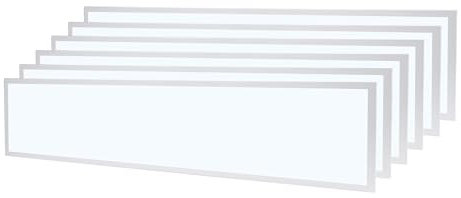 Ledvion - 6X Panneau LED, 120x30, 36W, 6000K, UGR <22, 100lm/W, Luminaire encastré inclus, Garantie 3 ans