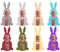 Yi'antai 8 Stück Ostern Geldgeschenke Set, Osterhasen Filzdekorationen, Geldgeschenk Verpackung Ostern Geldgeschenk Filz Lustige Osterdekoration Ostern Geschenk (8 Stück)