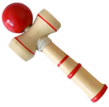 Ligeinsrk Holz Kendama Blue Ball Cup Spielzeug klassisches Japanisches Ausgleichsqualifizierspiel Holzkenntnis Spielzeug