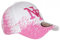 Hip Hop Honour Casquette NY Blanche et Rose Tags City Sportswear Baseball Noryk - Taille Unique - Blanc