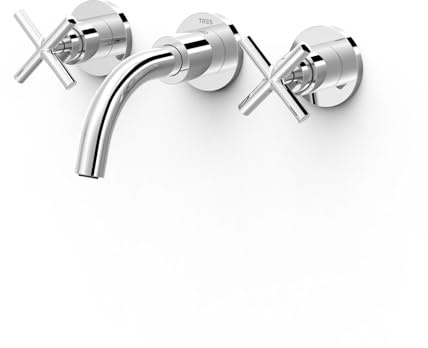 TRES 28330001 MONT BLANC Grifo Bimando Empotrado Lavabo Color Cromo