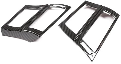Control Central De Aire Panel Decorar Para BMW Para X5 Para X6 E70 E71 2008-2013 Embellecedor Marco Ventilación Aire Acondicionado Delantero Coche Fibra Carbono ABS 2 Piezas Decoración Del Control Cen