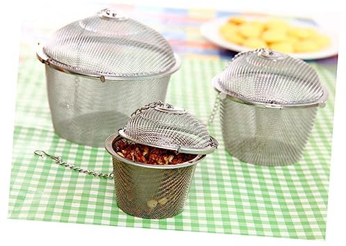 Warmhm Stainless Steel Tea Infuser with Extended Chain Hook Extra Large Mesh Tea Strainer for Loose Leaf and Herbal Tea and Easy to Clean for Tea Lovers
