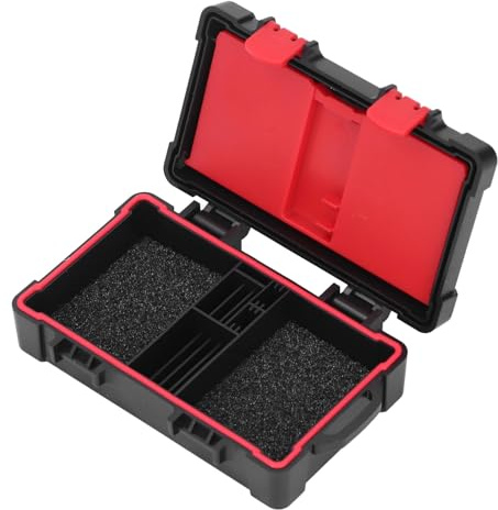 Bewinner Camera Battery Memory Card Case Water Resistant Shock Proof Holder for 2 Batteries 5 Storage Cards 6 Small Memory Cards, for Photographers, ABS Material