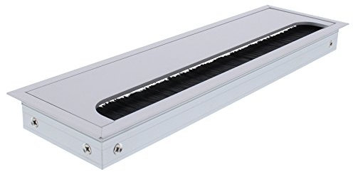 ToniTec Passe-câbles rectangulaire en aluminium pour bureau 276 mm