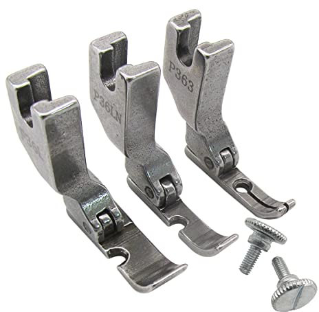 ckpsms Marque -#P363+P36LN+P36L Haut Tige 3 pièces Cordon Gauche, WELTING Jeu de Pieds pour Fermeture Éclair Compatible avec Brother B758 B781 PQ1300 PQ1500 Juki DDL-8700 /-9000 TL98E Singer 31-15 95