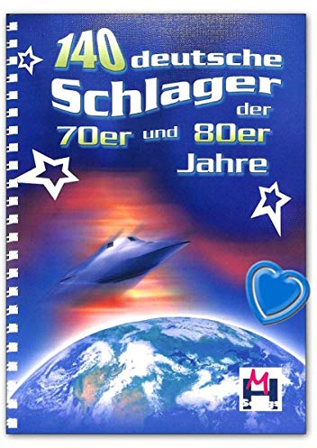 140 deutsche Schlager der 70er- und 80er Jahre - Songbook mit bunter herzförmiger Notenklammer - BOE7882 9783865439789